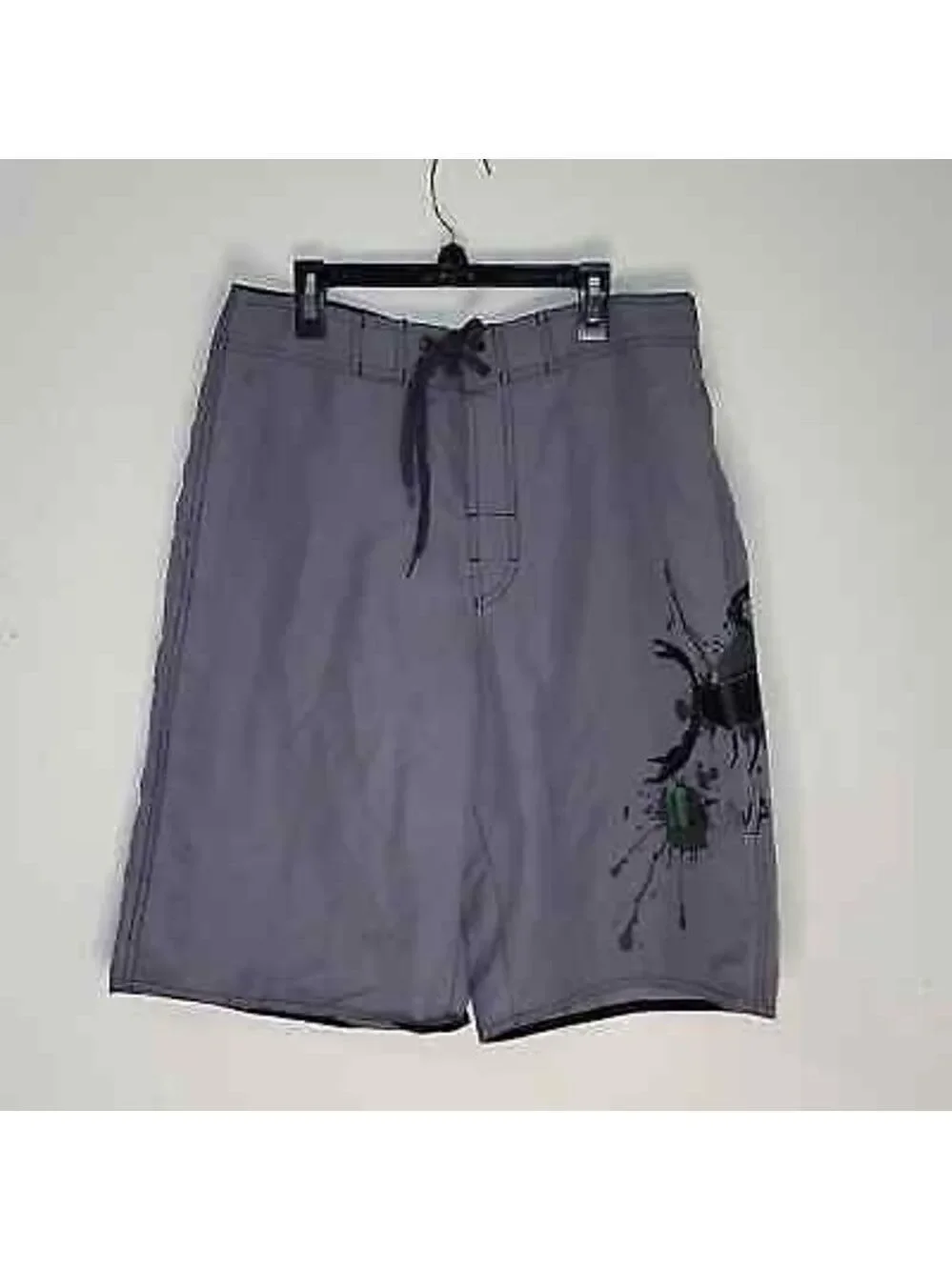 Men’s Light Gray Surf Shorts First Wave Size 32 | Beach & Swim Trunks